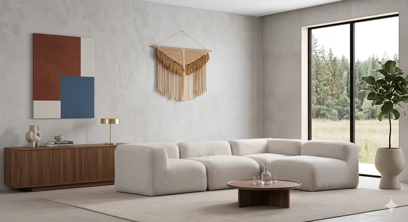 Canapé Nuage chenille blanc cassé