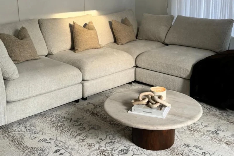 Canapé Julia Modulable Chenille 3+1 pouf
