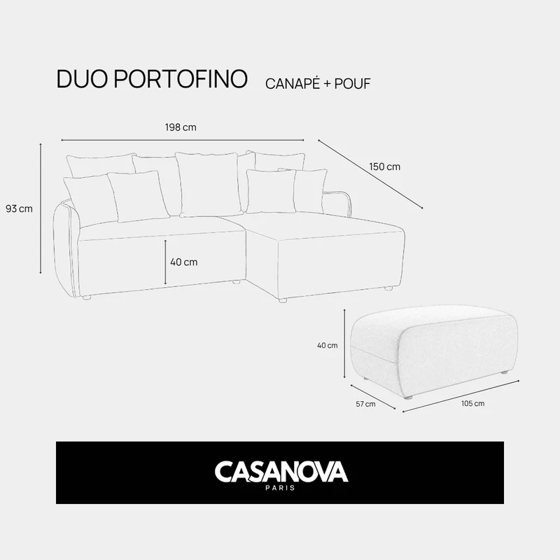 DUO PORTOFINO - Petit velours côtelé