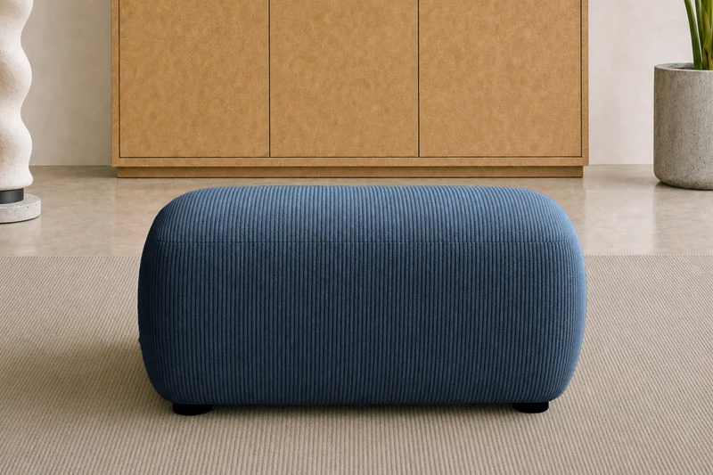 PORTOFINO POUF - Petit velours côtelé
