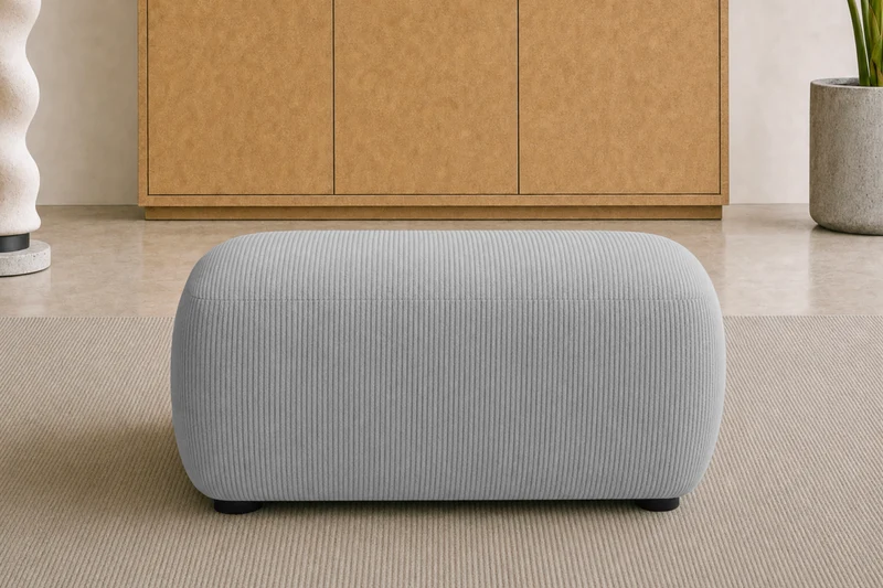 PORTOFINO POUF - Petit velours côtelé