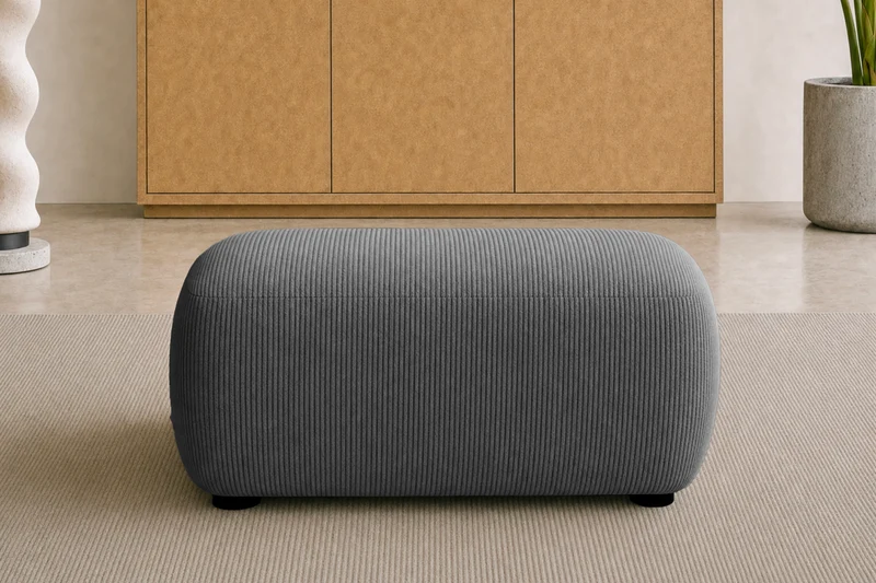 PORTOFINO POUF - Petit velours côtelé