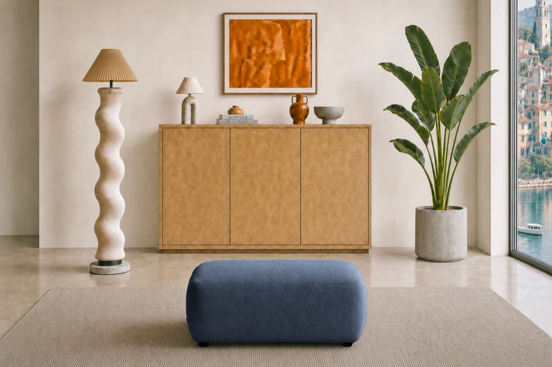PORTOFINO POUF - Tissu chenille