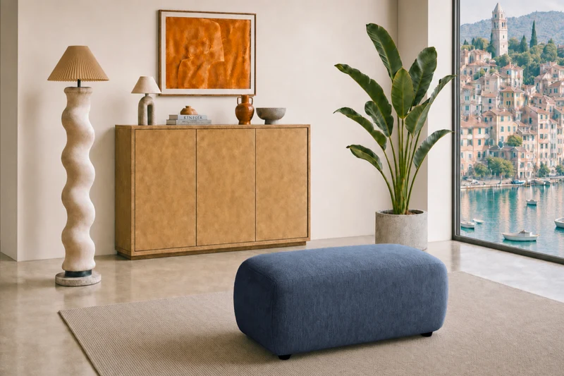 PORTOFINO POUF - Tissu chenille