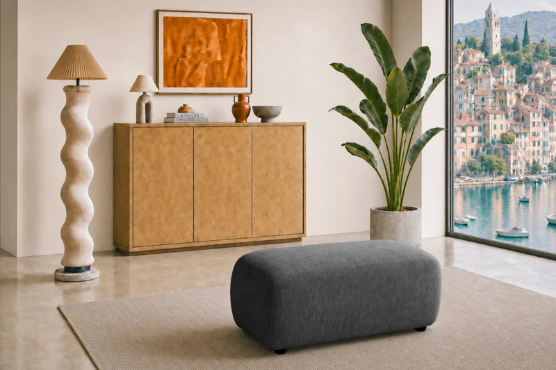 PORTOFINO POUF - Tissu chenille