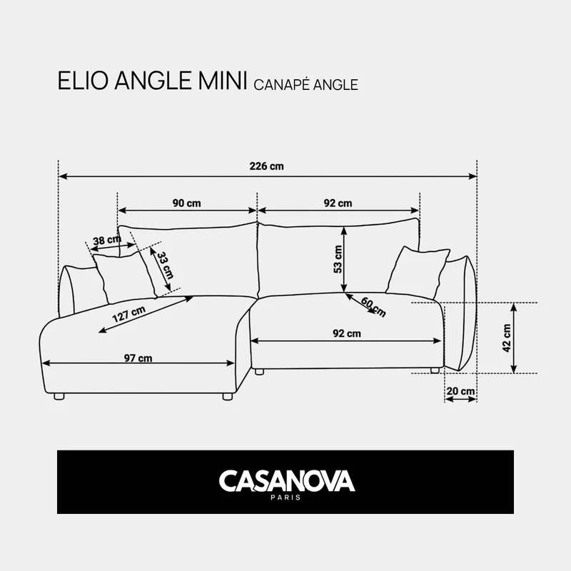 ELIO ANGLE MINI - Tissu bouclette