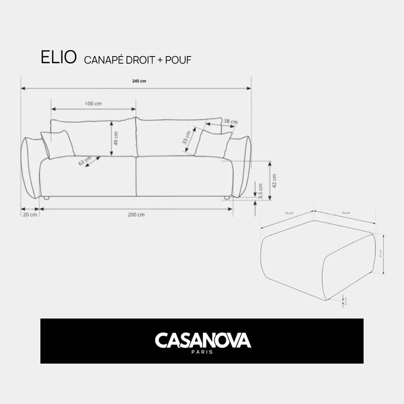 DUO ELIO - Tissu bouclette