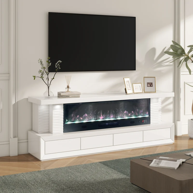 Meuble TV Cheminée Électrique Flamora