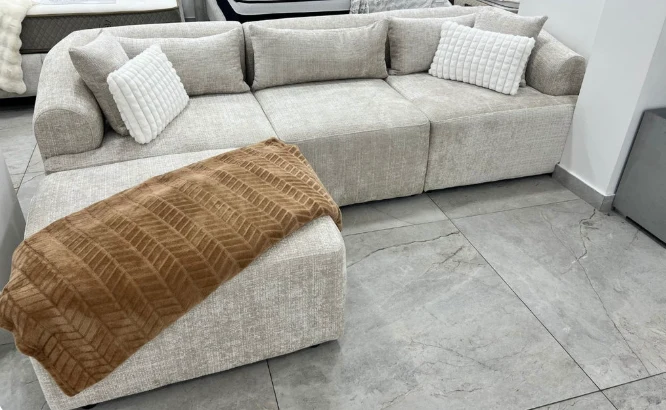 Canapé Mila tissu marbella crème