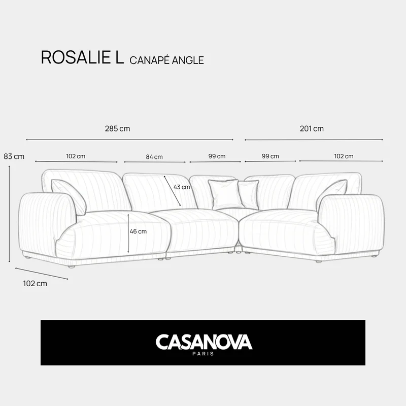 ROSALIE L - Tissu chenille