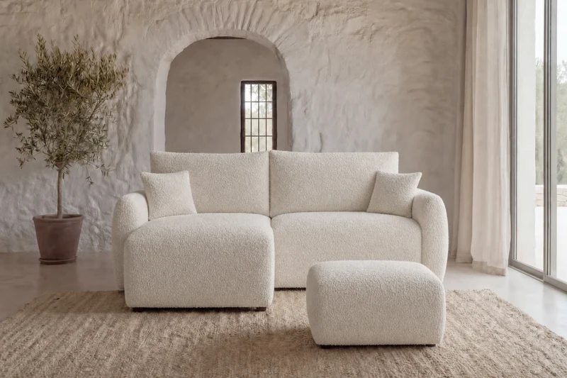 DUO ELIO ANGLE MINI - Tissu bouclette