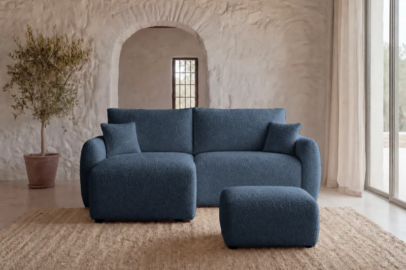DUO ELIO ANGLE MINI - Tissu bouclette