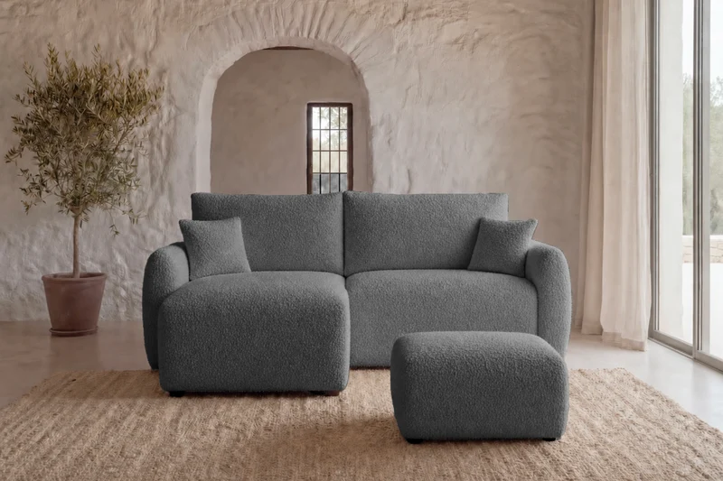DUO ELIO ANGLE MINI - Tissu bouclette