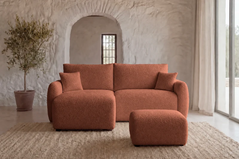 DUO ELIO ANGLE MINI - Tissu bouclette