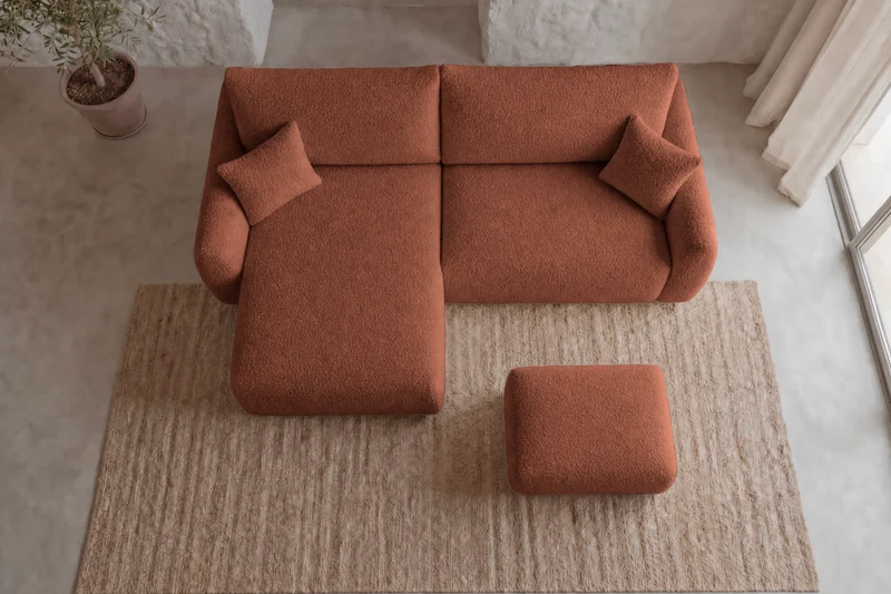 DUO ELIO ANGLE MINI - Tissu bouclette