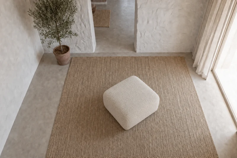 ELIO MINI POUF - Tissu bouclette
