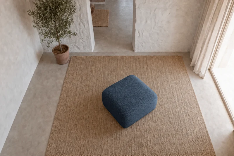 ELIO MINI POUF - Tissu bouclette