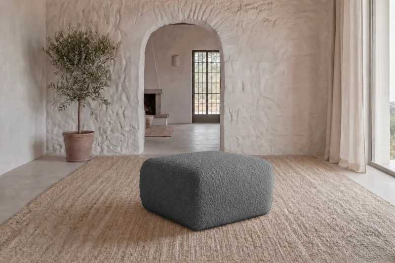 ELIO MINI POUF - Tissu bouclette