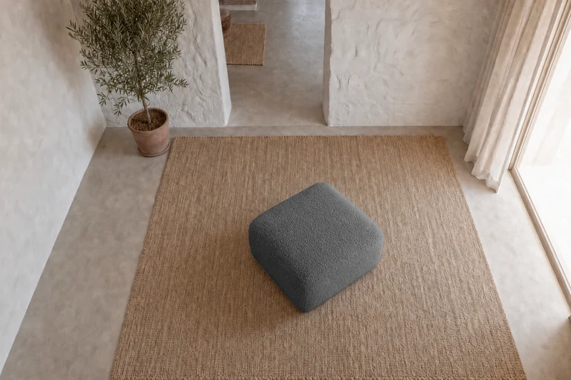 ELIO MINI POUF - Tissu bouclette