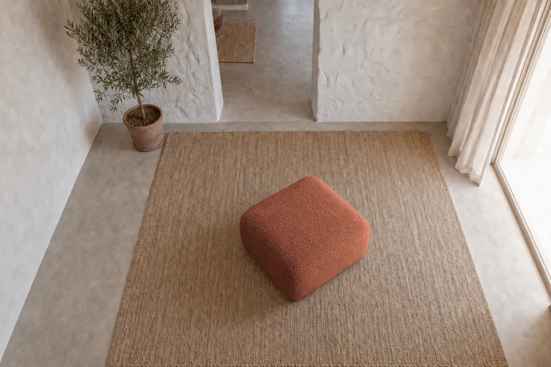 ELIO MINI POUF - Tissu bouclette