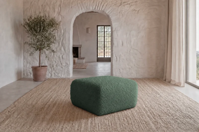 ELIO MINI POUF - Tissu bouclette
