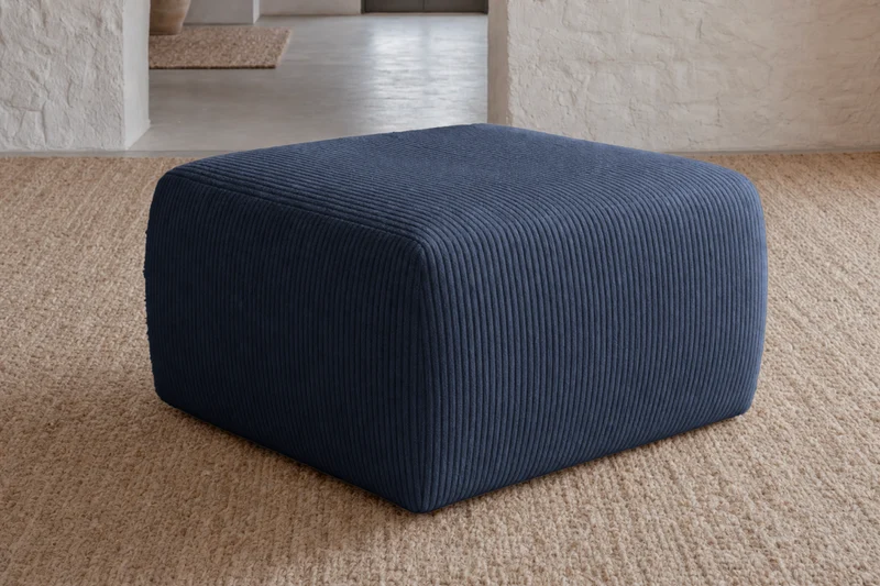 ELIO MINI POUF - Petit velours côtelé