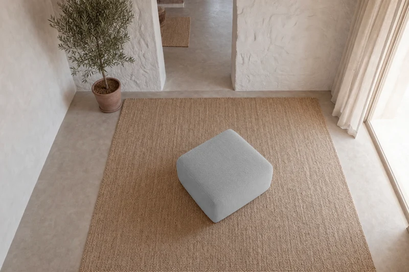 ELIO MINI POUF - Petit velours côtelé