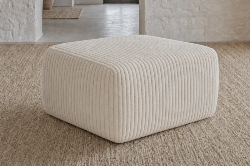 ELIO MINI POUF - Gros velours côtelé