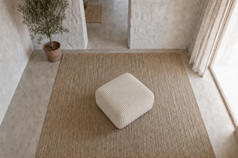 ELIO MINI POUF - Gros velours côtelé