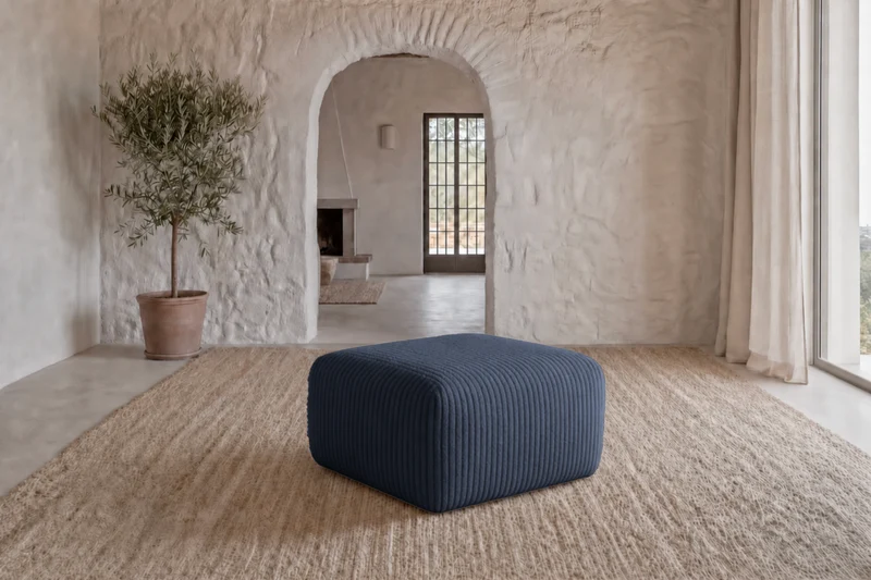 ELIO MINI POUF - Gros velours côtelé