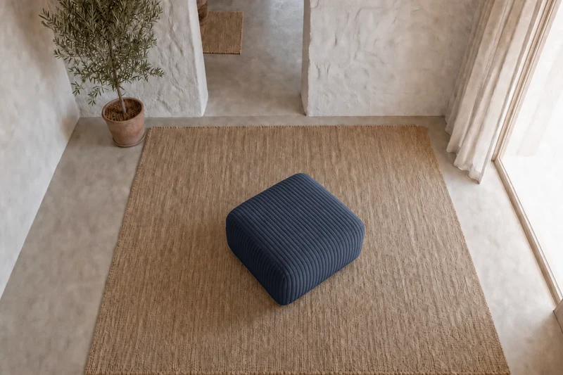 ELIO MINI POUF - Gros velours côtelé