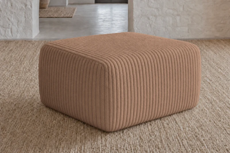 ELIO MINI POUF - Gros velours côtelé