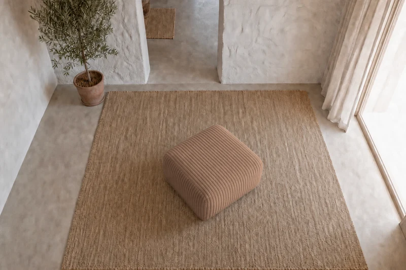 ELIO MINI POUF - Gros velours côtelé