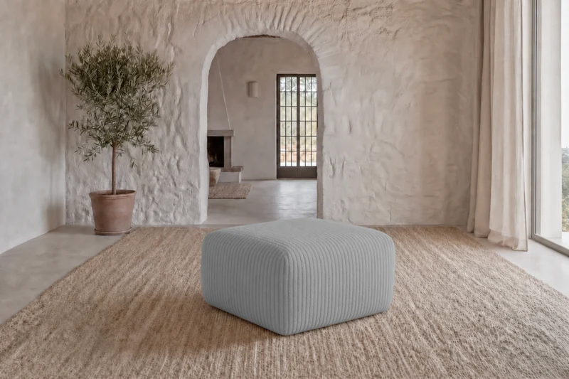 ELIO MINI POUF - Gros velours côtelé