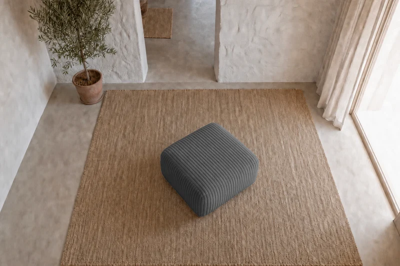 ELIO MINI POUF - Gros velours côtelé