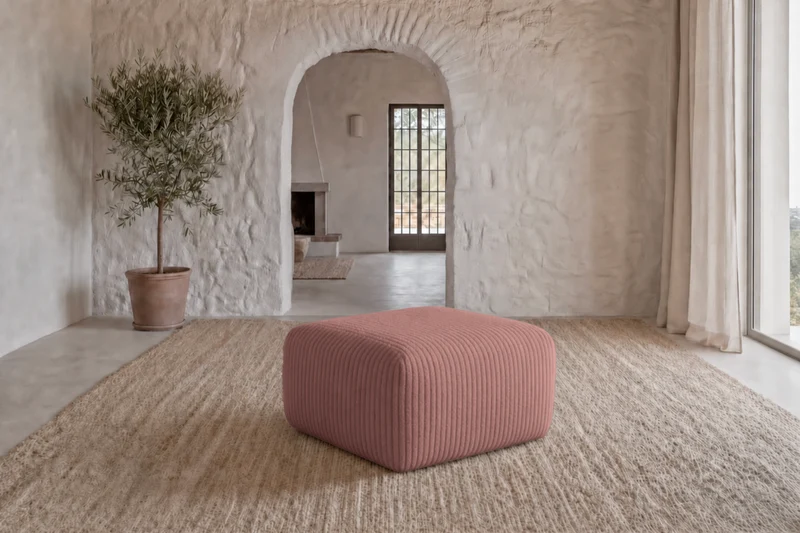 ELIO MINI POUF - Gros velours côtelé