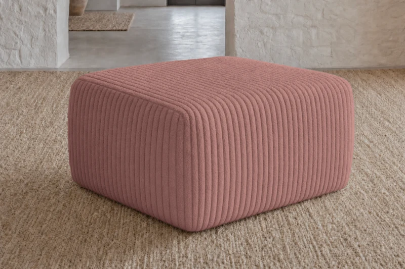 ELIO MINI POUF - Gros velours côtelé