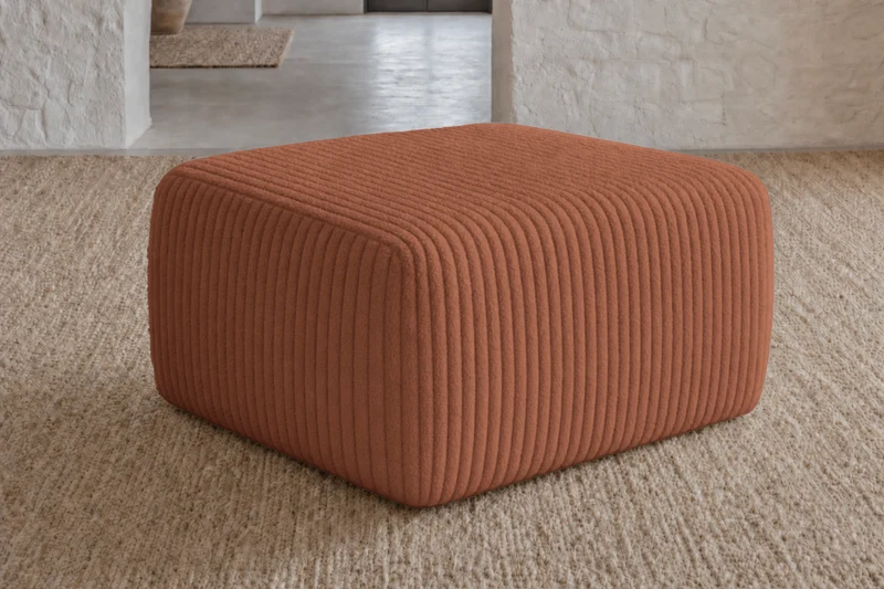 ELIO MINI POUF - Gros velours côtelé