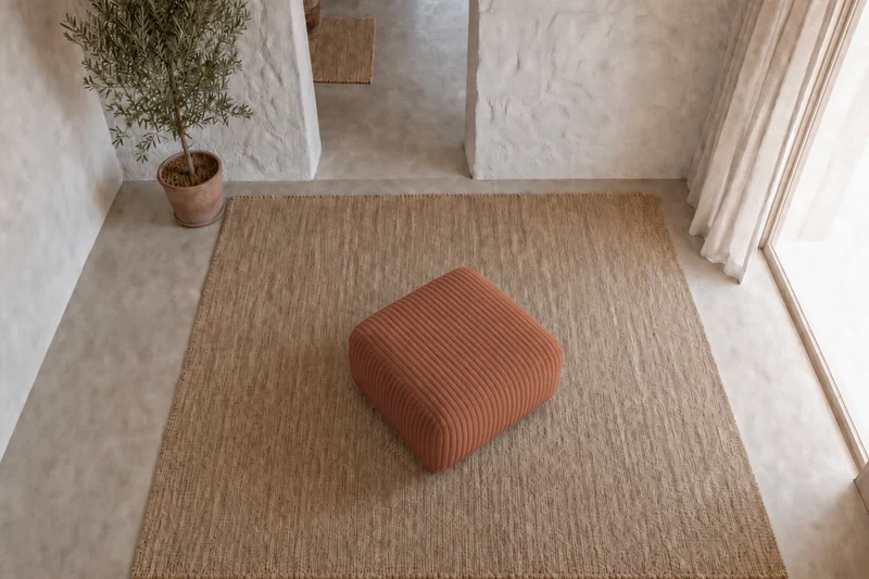 ELIO MINI POUF - Gros velours côtelé