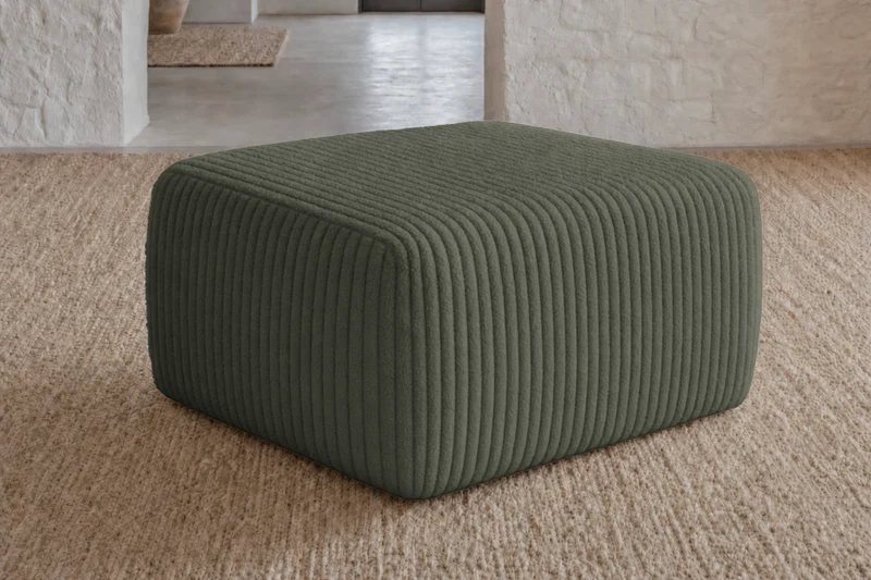 ELIO MINI POUF - Gros velours côtelé