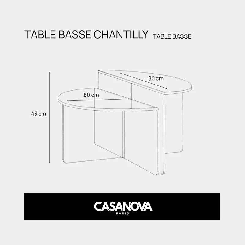 CHANTILLY - TABLE BASSE