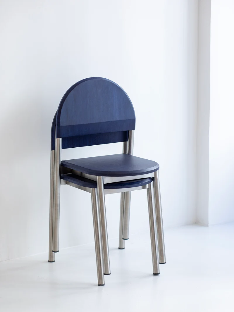 Chaise BB frêne bleu C3069