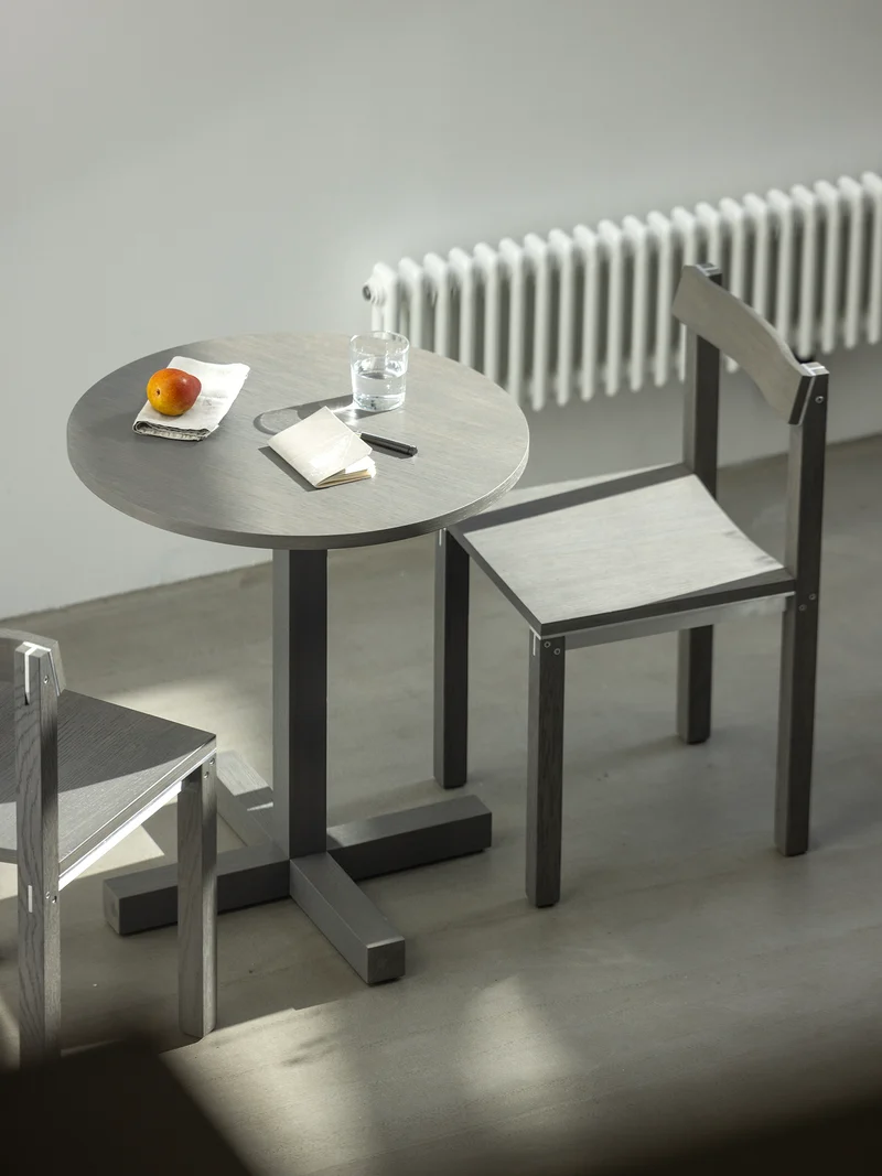 Table de repas Tal Bistro Round 65 - chêne gris DT3036