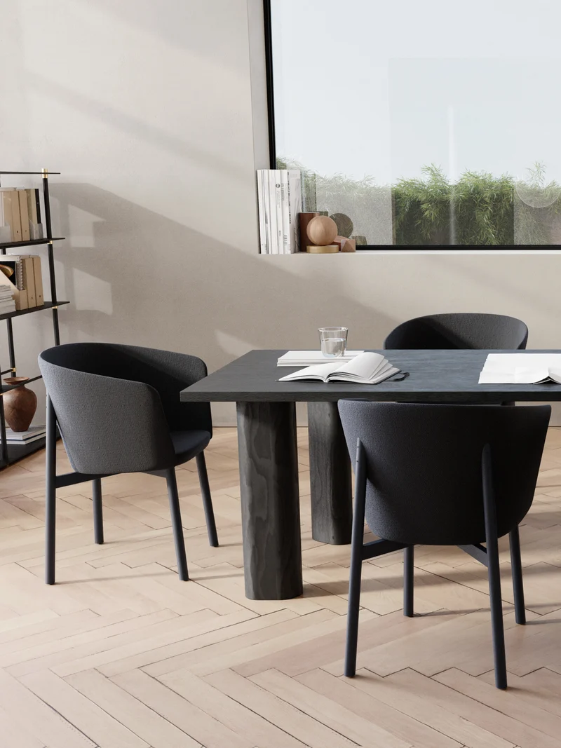 Table de repas Galta Forte 240 chêne noir DT1078
