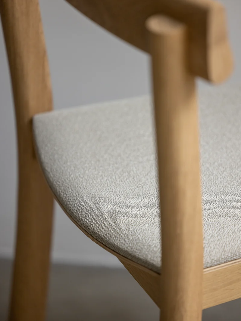 Chaise Galta chêne naturel - tissu gris C2071