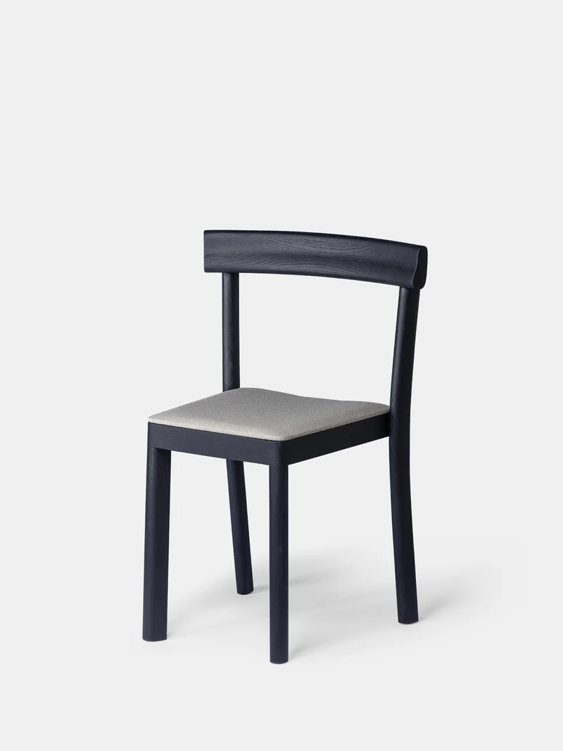 Chaise Galta chêne noir - tissu gris C2072
