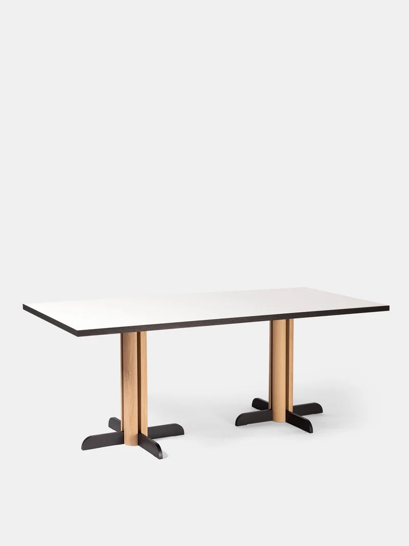 Table de repas Toucan Rectangle blanc - chene DT1943