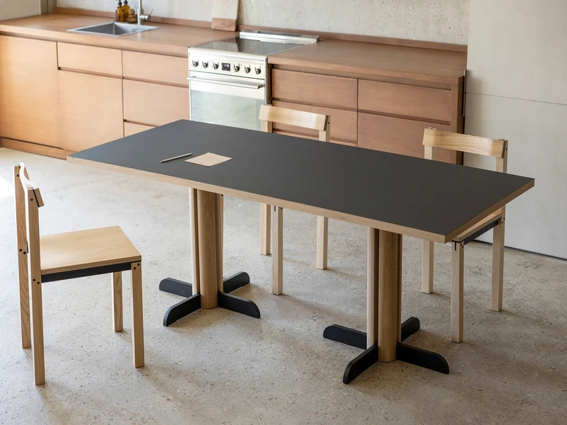 Table de repas Toucan Rectangle noir - chene DT1944