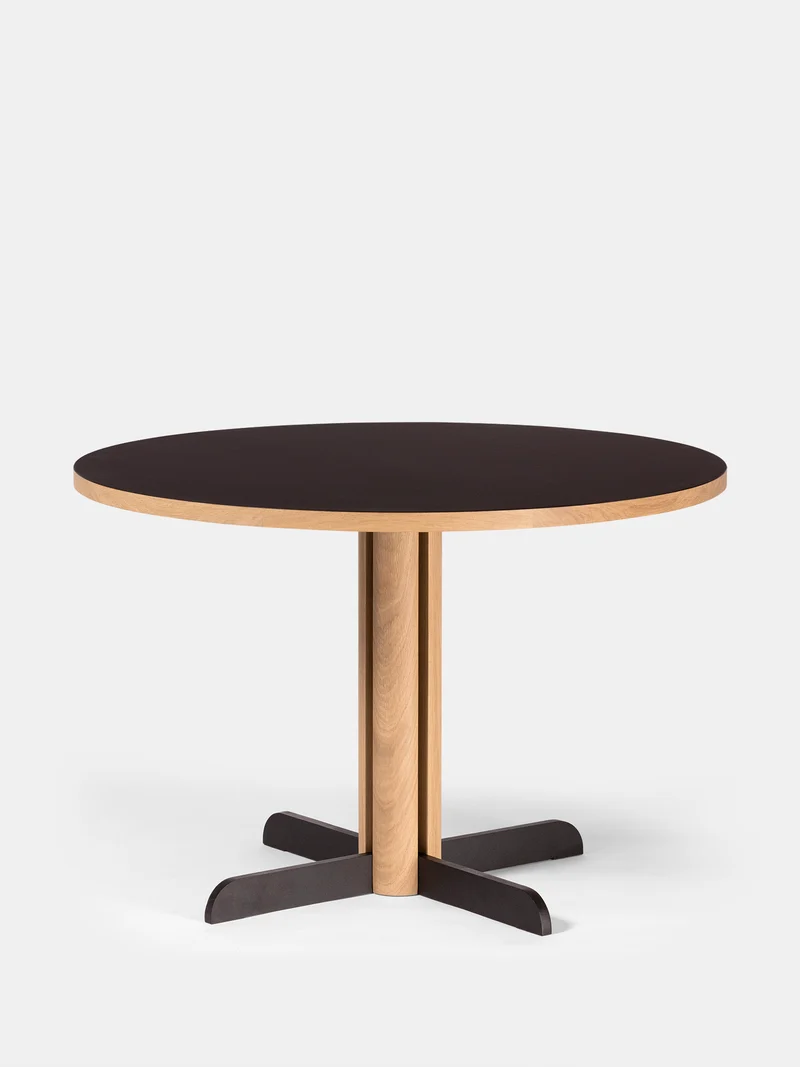 Table de repas Toucan Round noir - chêne DT1942