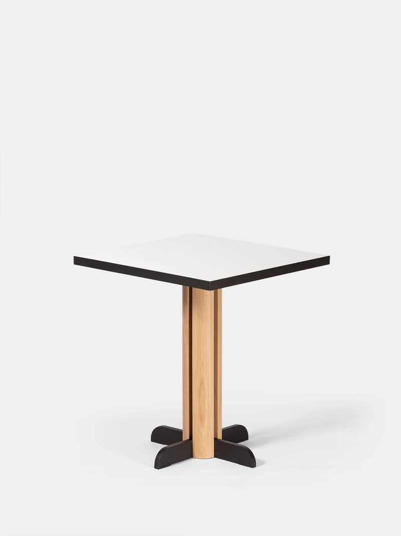 Table de repas Toucan Square blanc - chêne DT1965